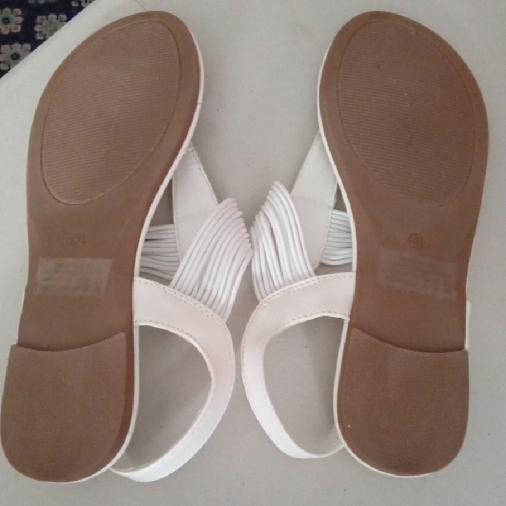 Dream Pairs White Sandals Minimalist Slip-On - Picture 2 of 7